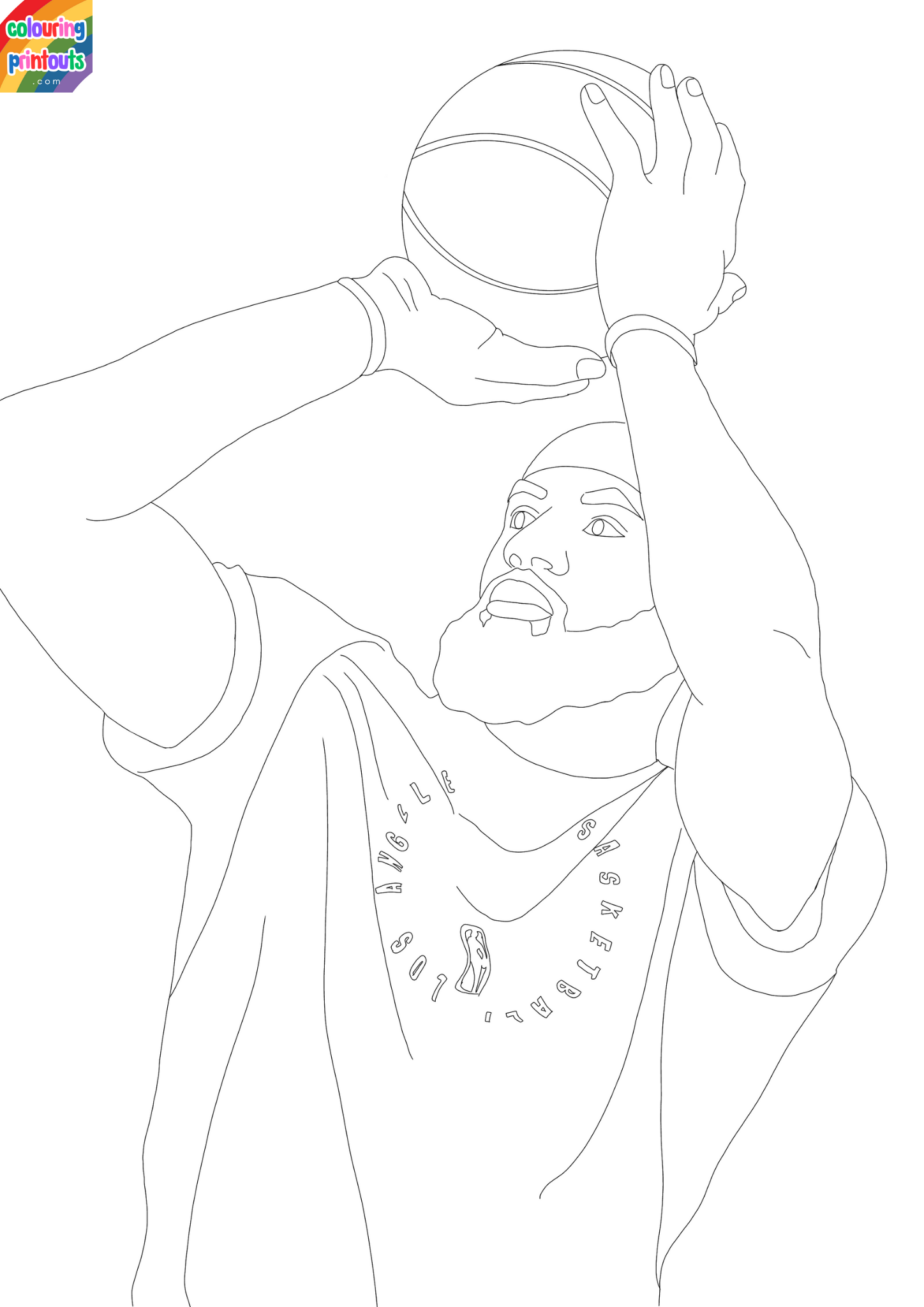 lebron james colouring pages