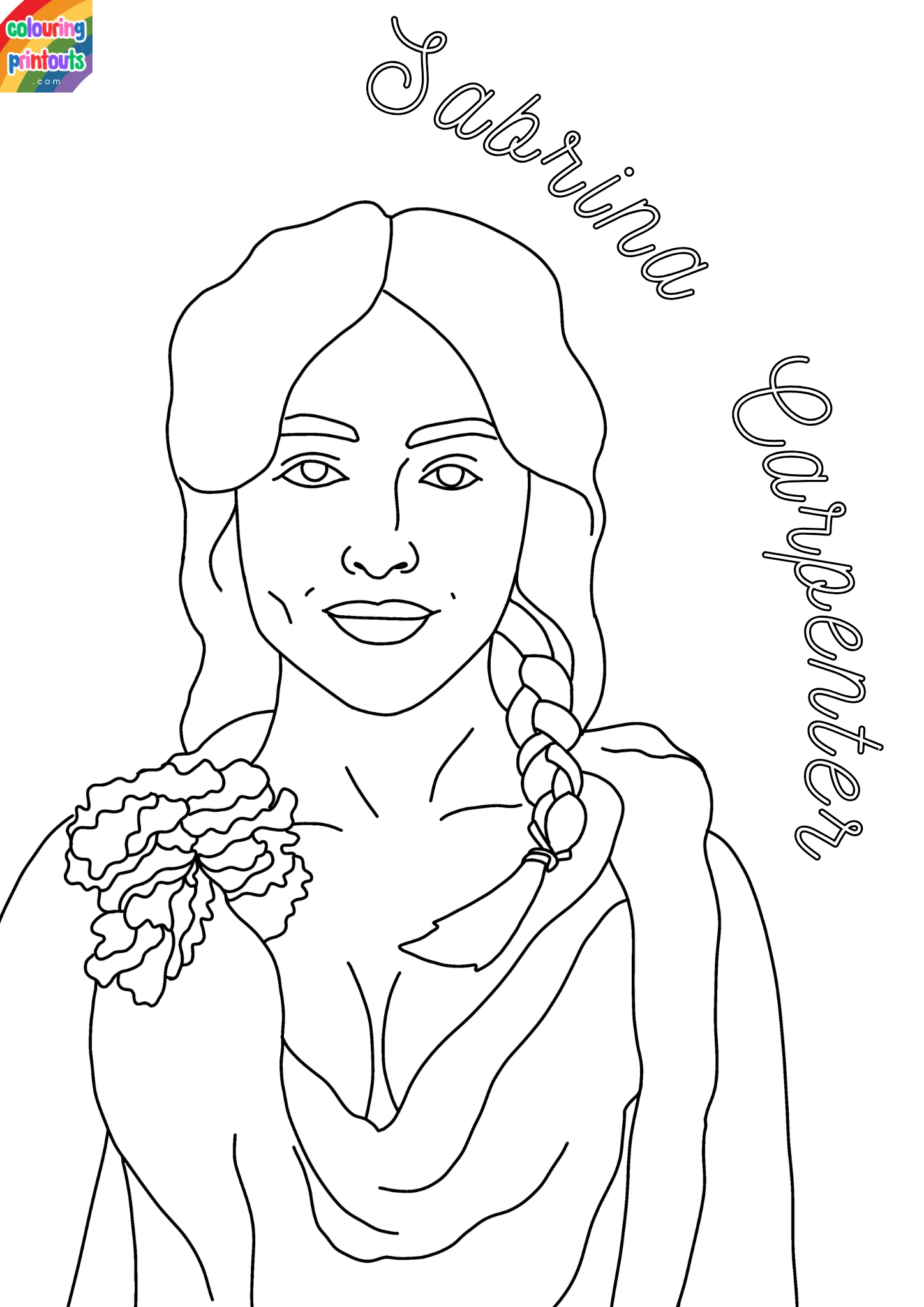 sabrina carpenter coloring page