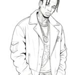 travis scott coloring for adults