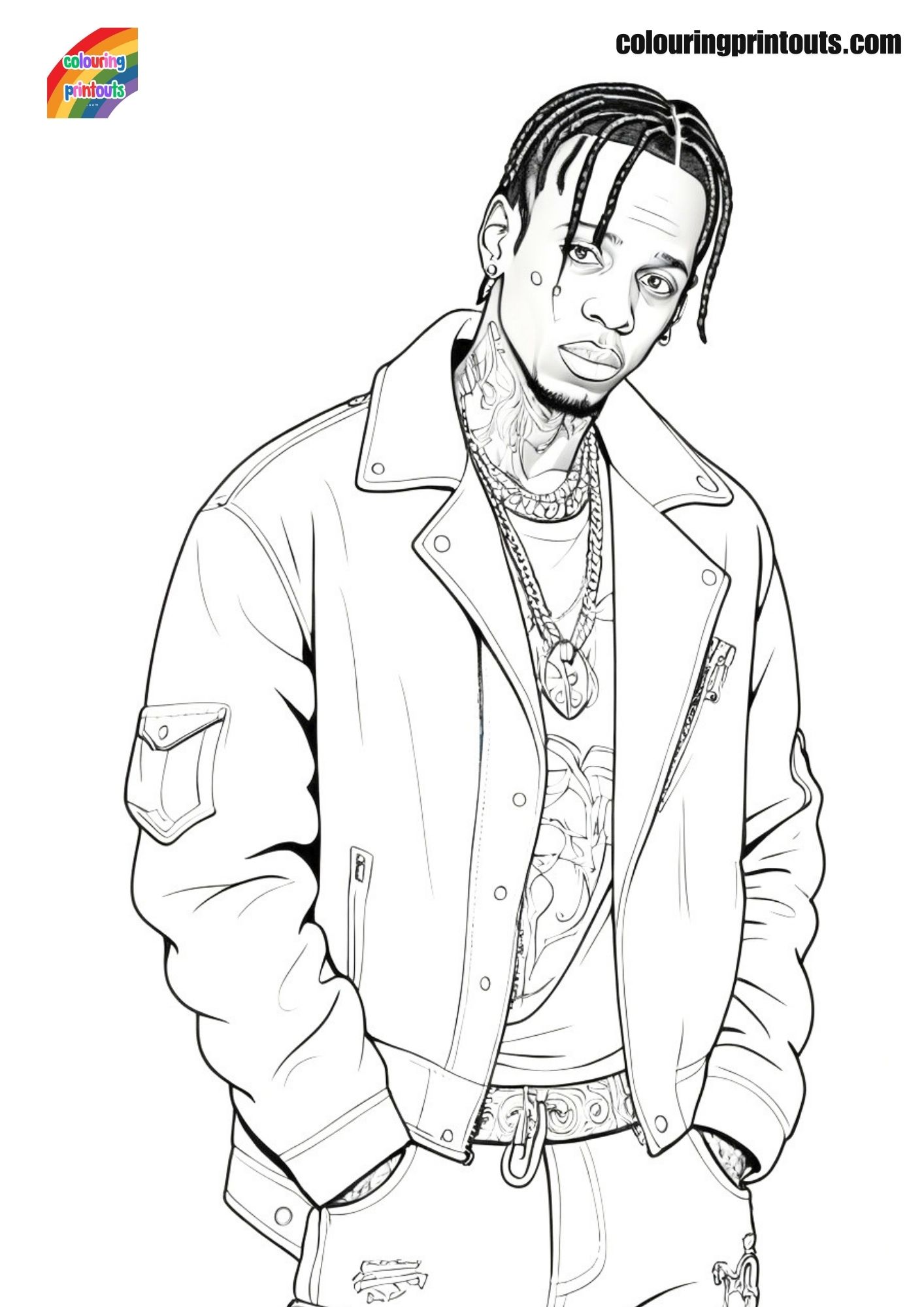 travis scott coloring for adults