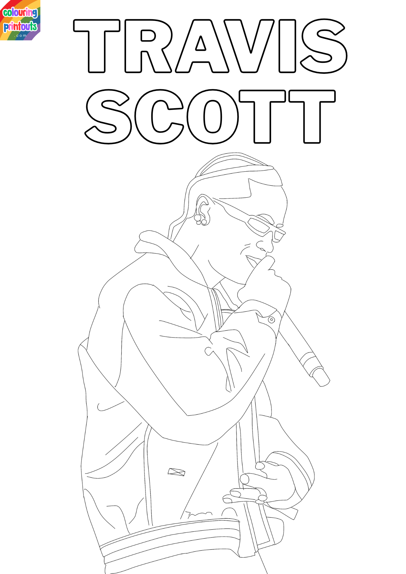 travis scott coloring page