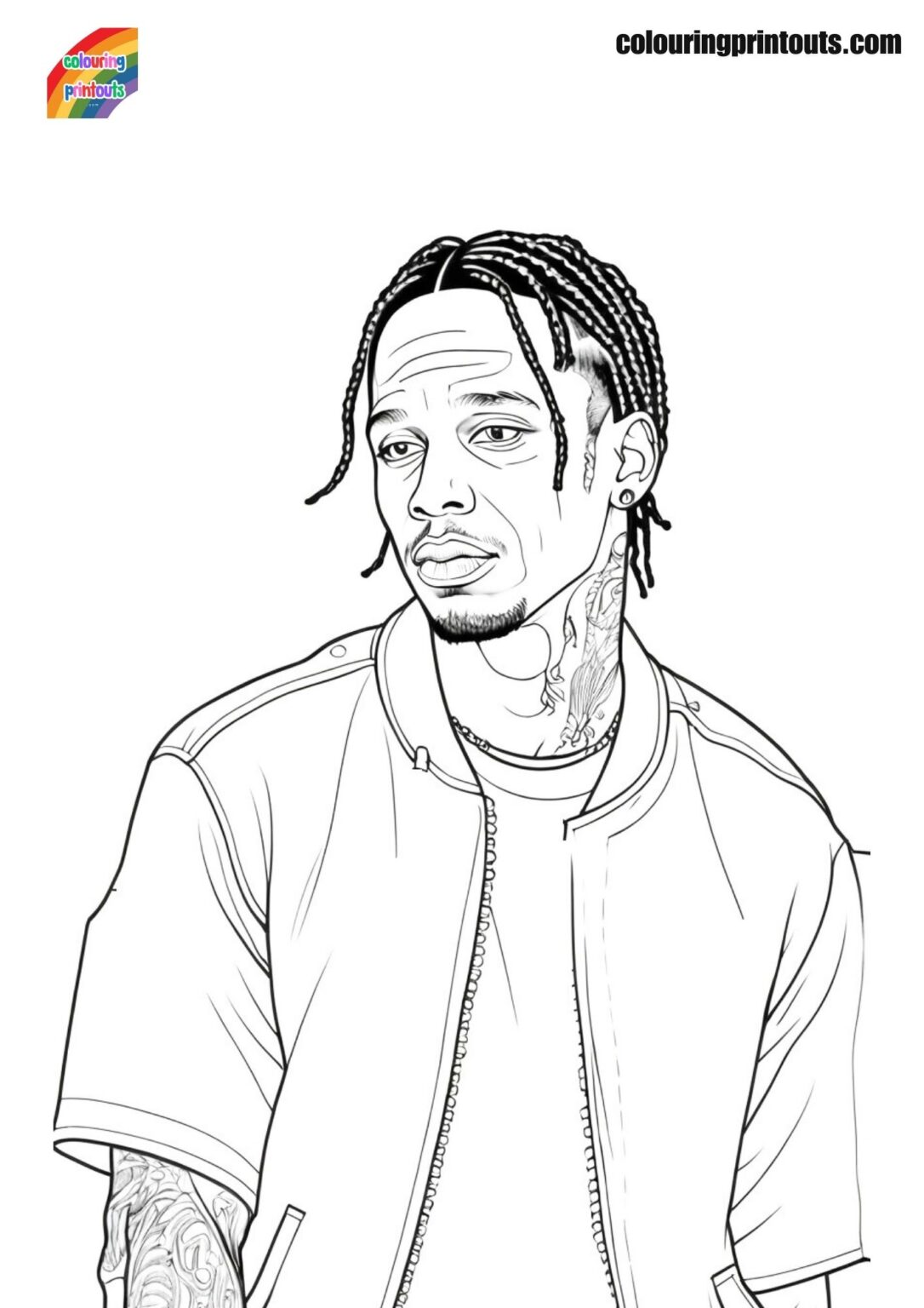 Travis Scott Coloring Pages [Free Printables]