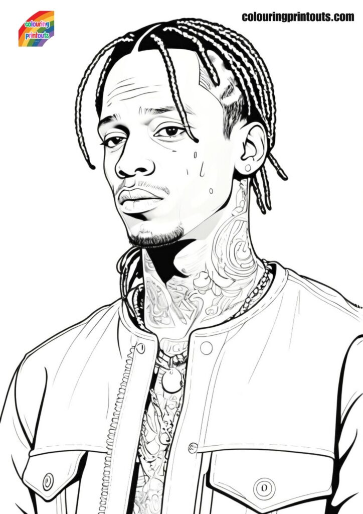 Travis Scott Coloring Pages [Free Printables]