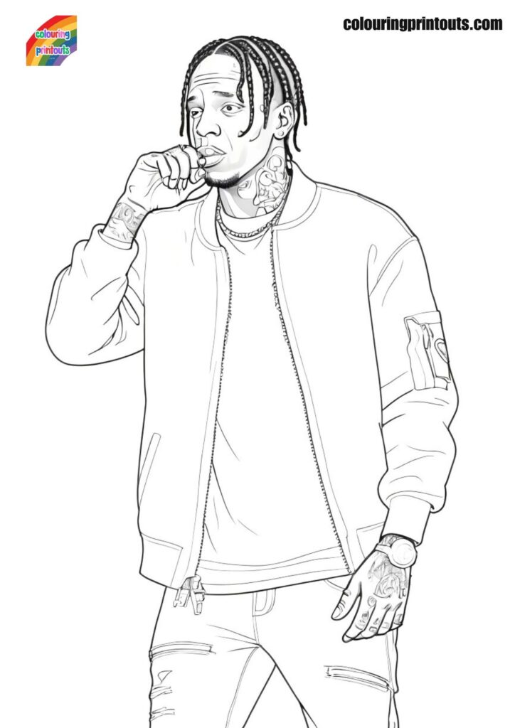 Travis Scott Coloring Pages [Free Printables]