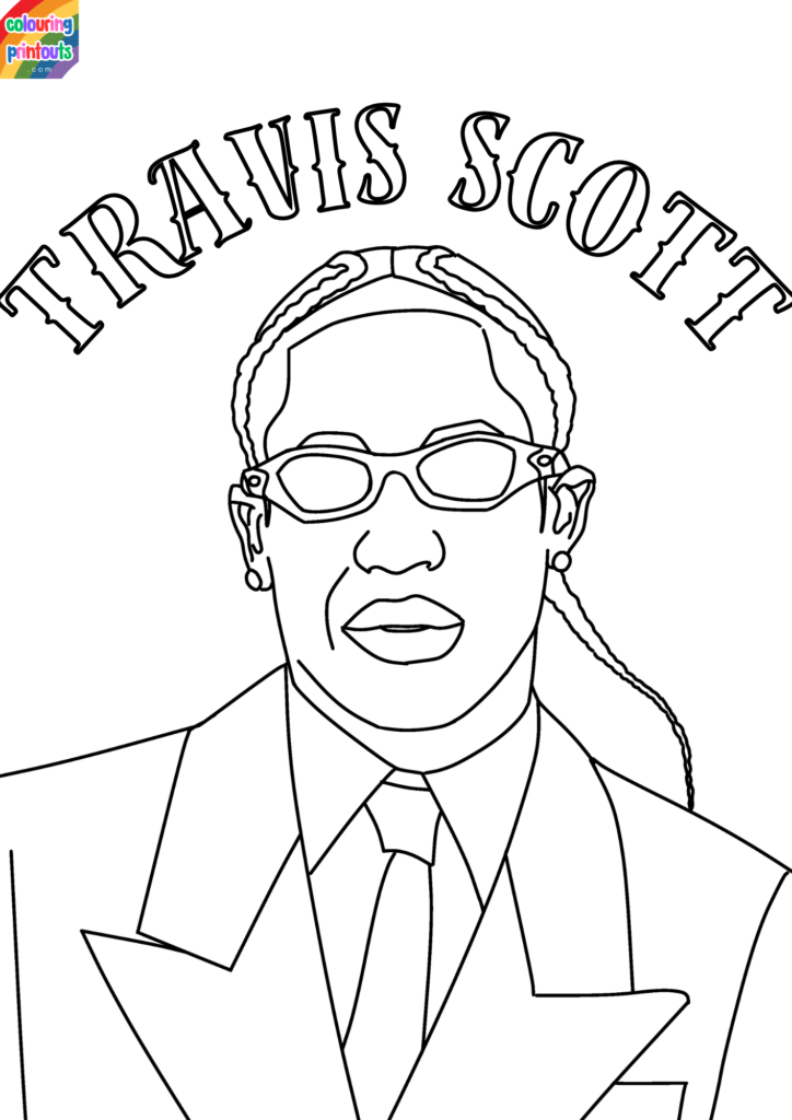 travis scott printable coloring pages