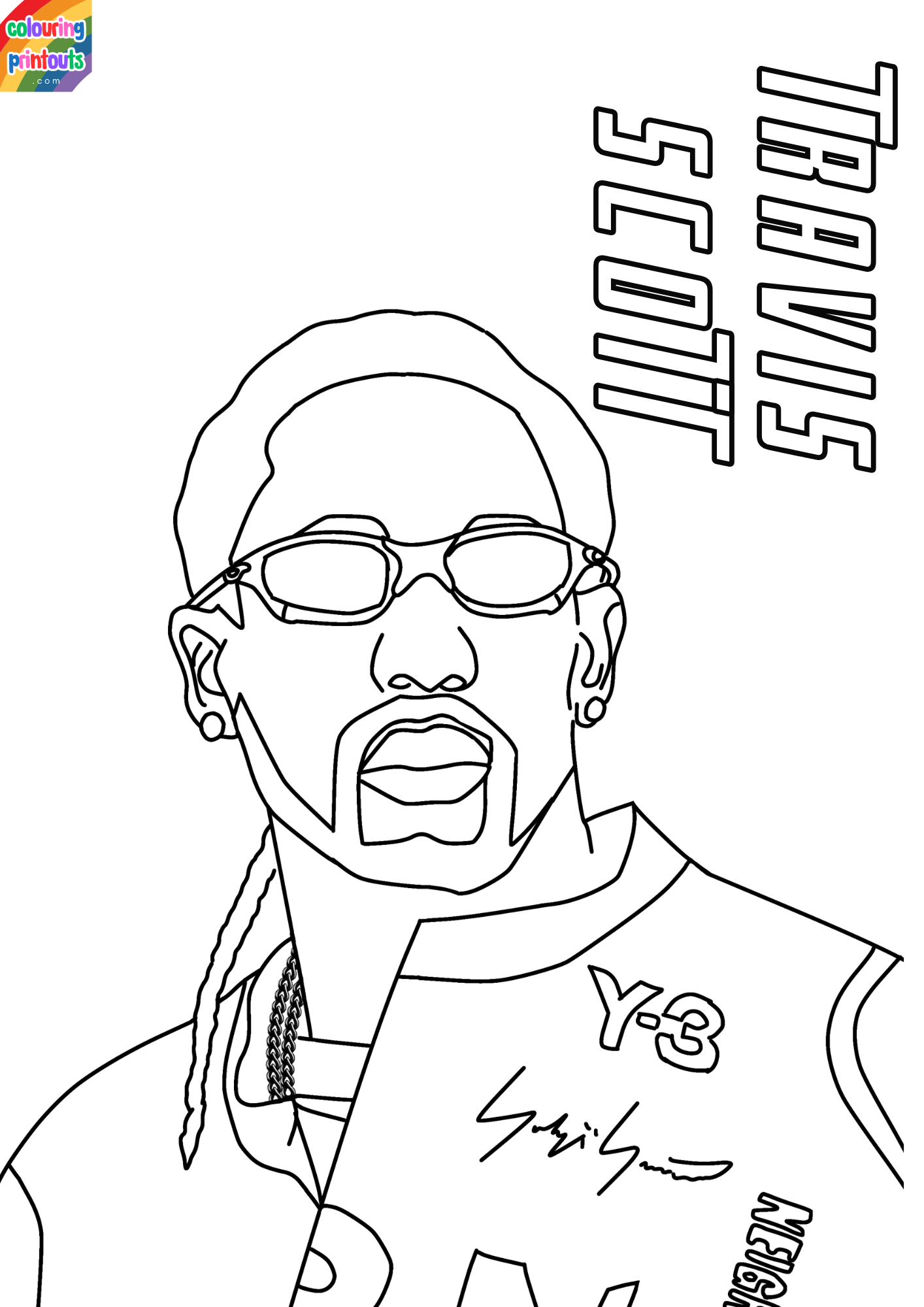 travis scott printable coloring pages 