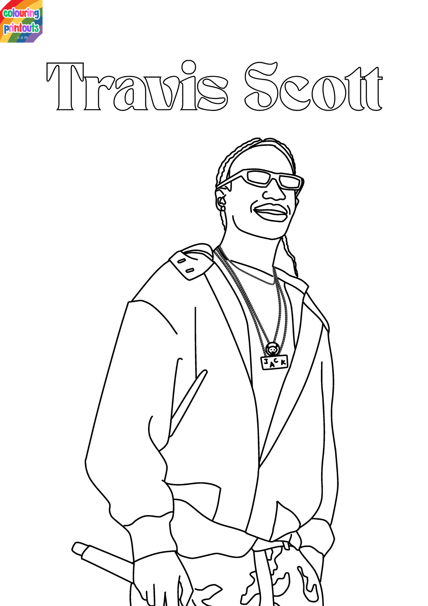 travis scott printable coloring pages