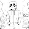Marshmello Coloring Pages