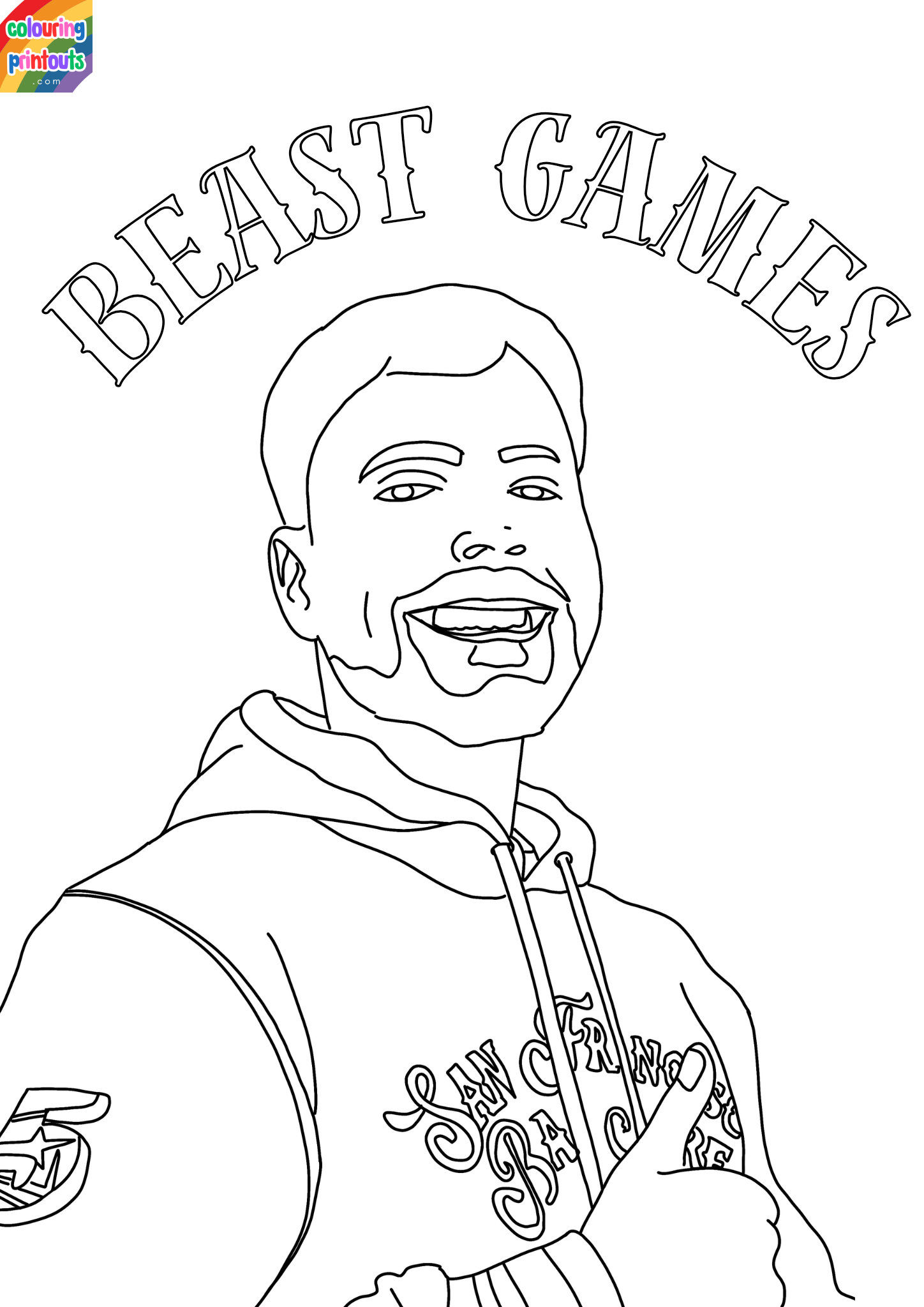 MrBeast Coloring Pages