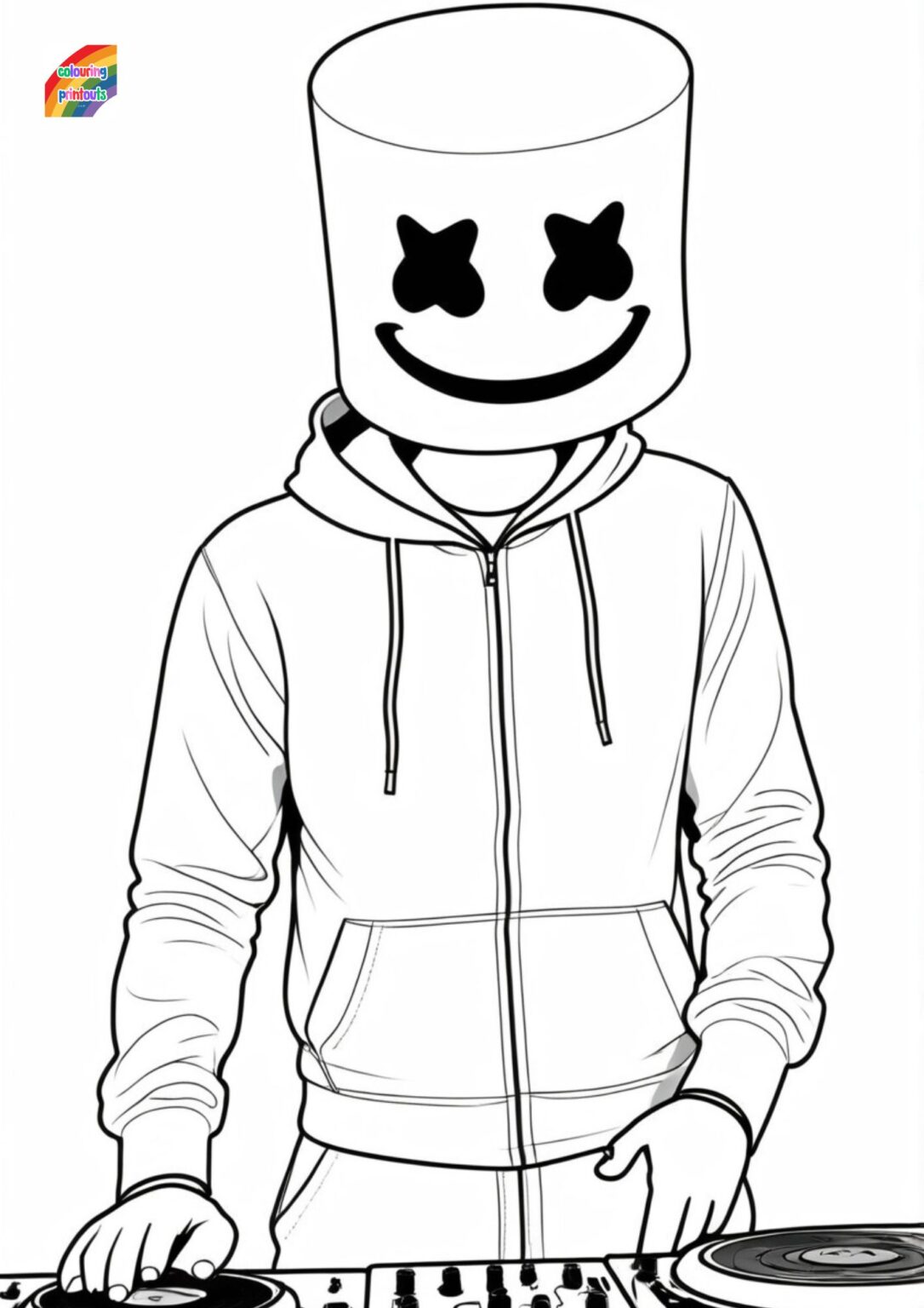 Marshmello Coloring Pages (Free Printables)