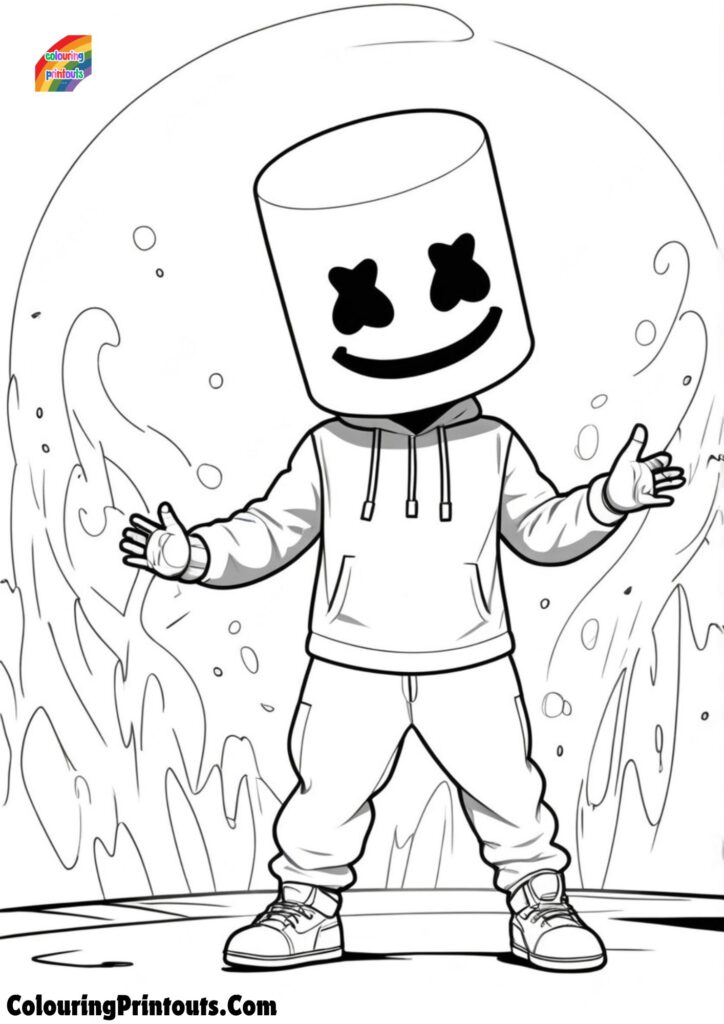 Marshmello Coloring Pages (Free Printables)