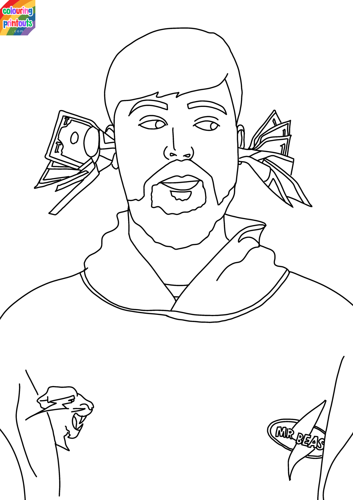 mr beast coloring sheets
