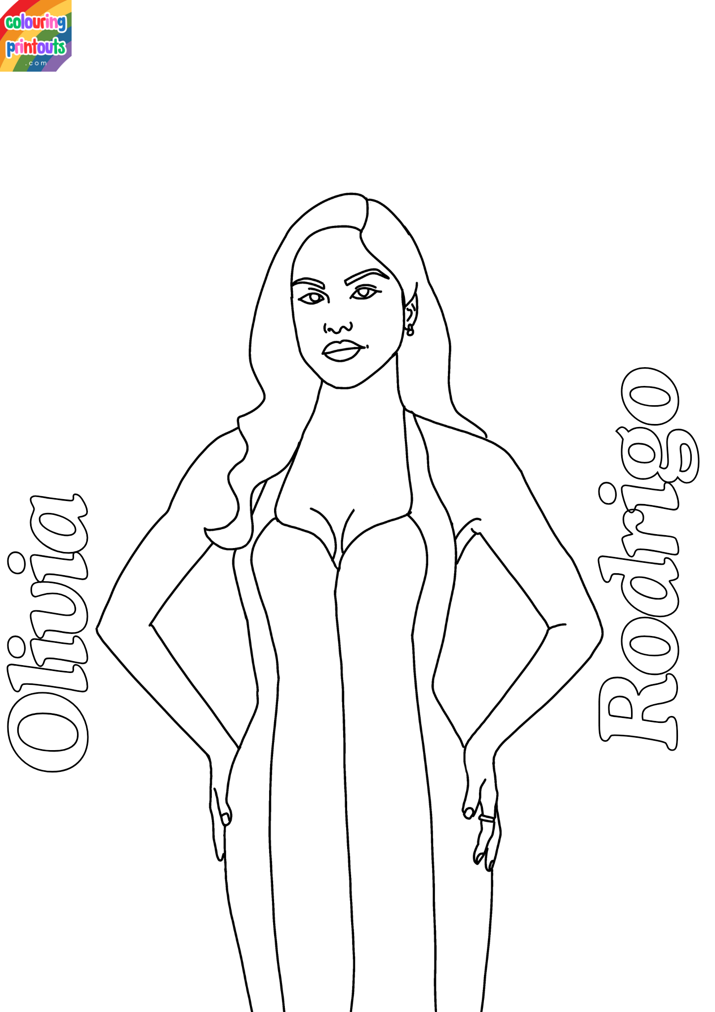 coloring pages olivia rodrigo