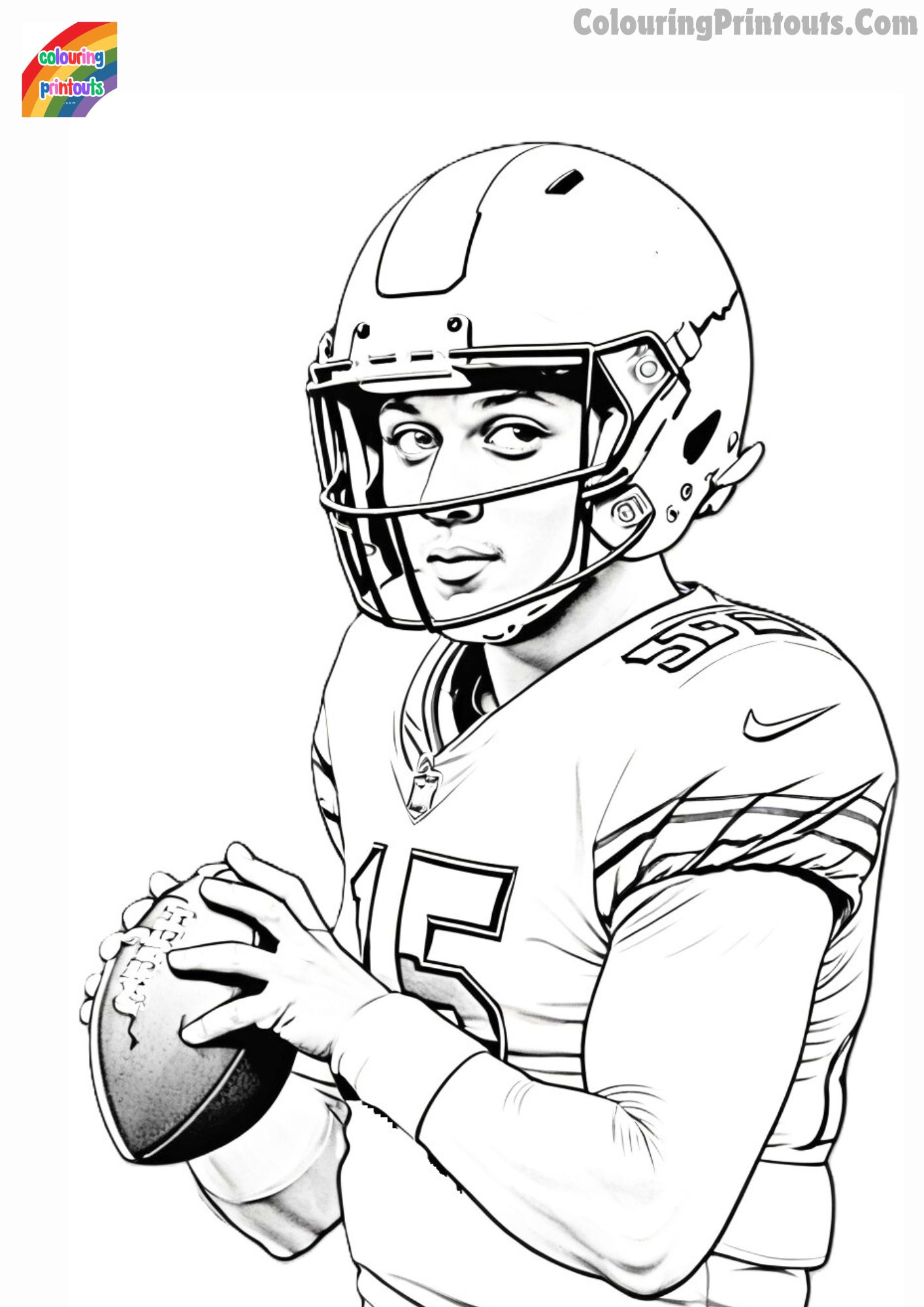 10+ Patrick Mahomes Coloring Pages (Free Printables)