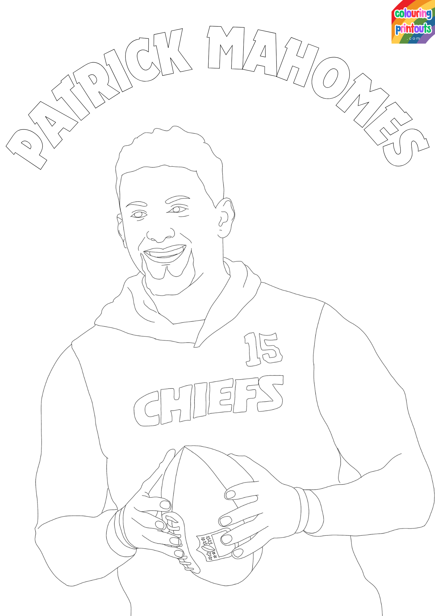 mahomes coloring page