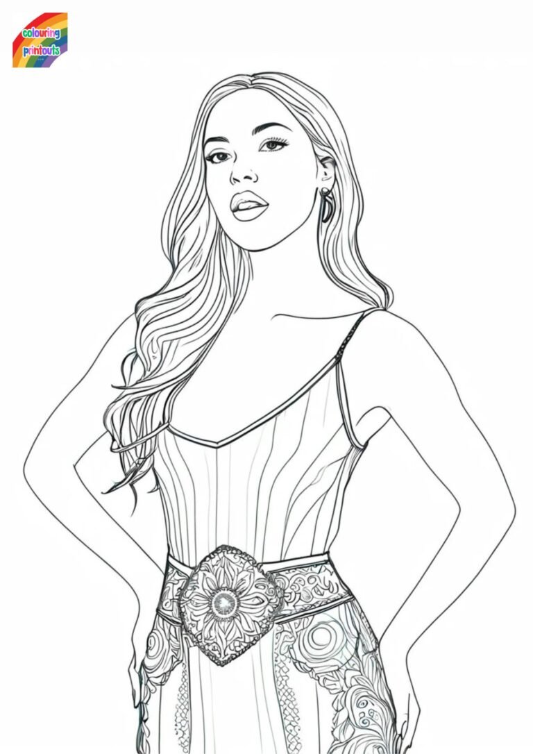 Olivia Rodrigo Coloring Pages (Free Printables)