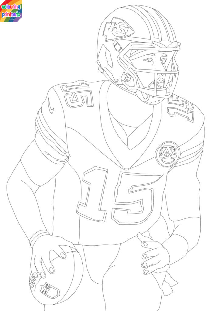 patrick mahomes coloring page