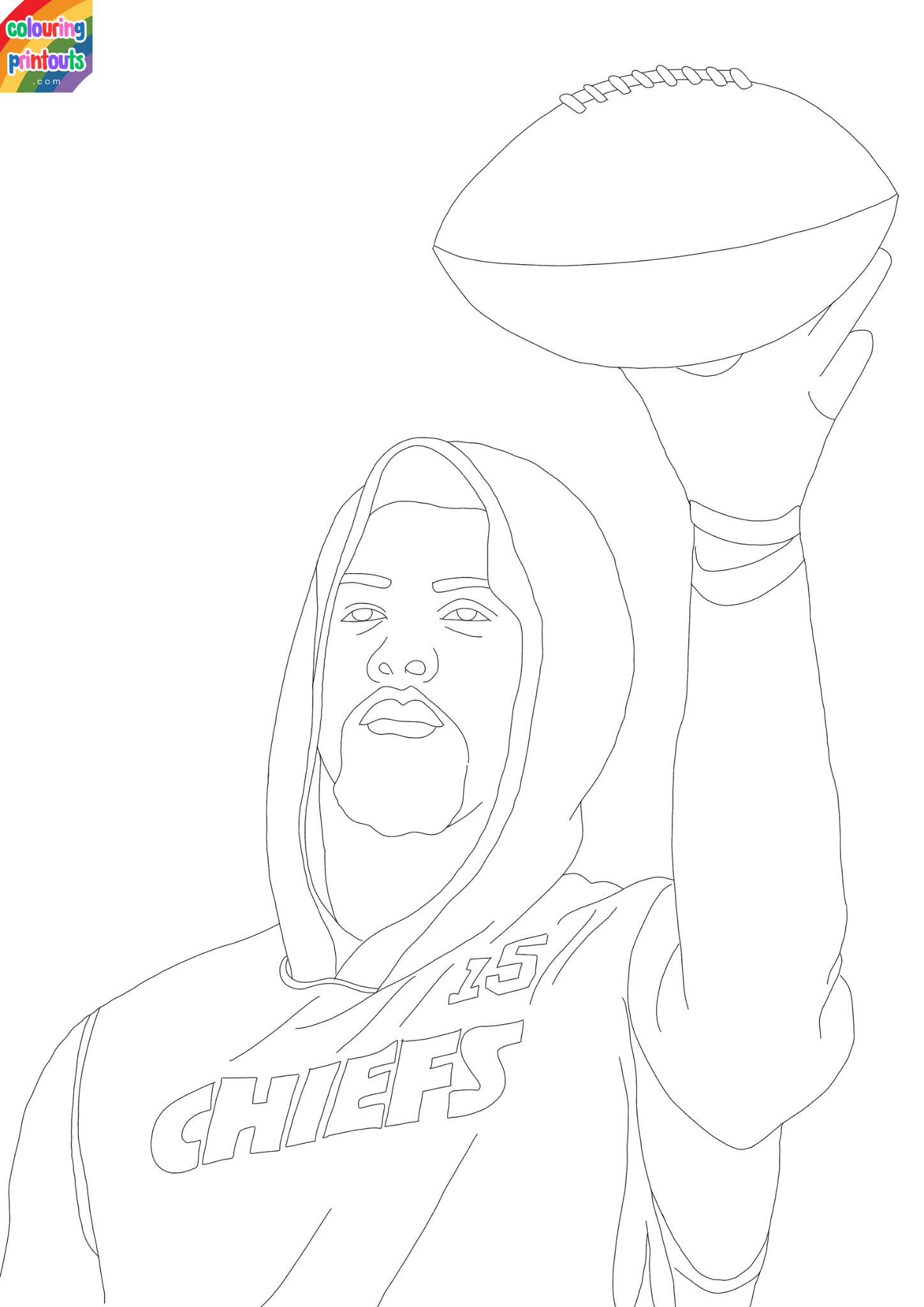 patrick mahomes coloring page