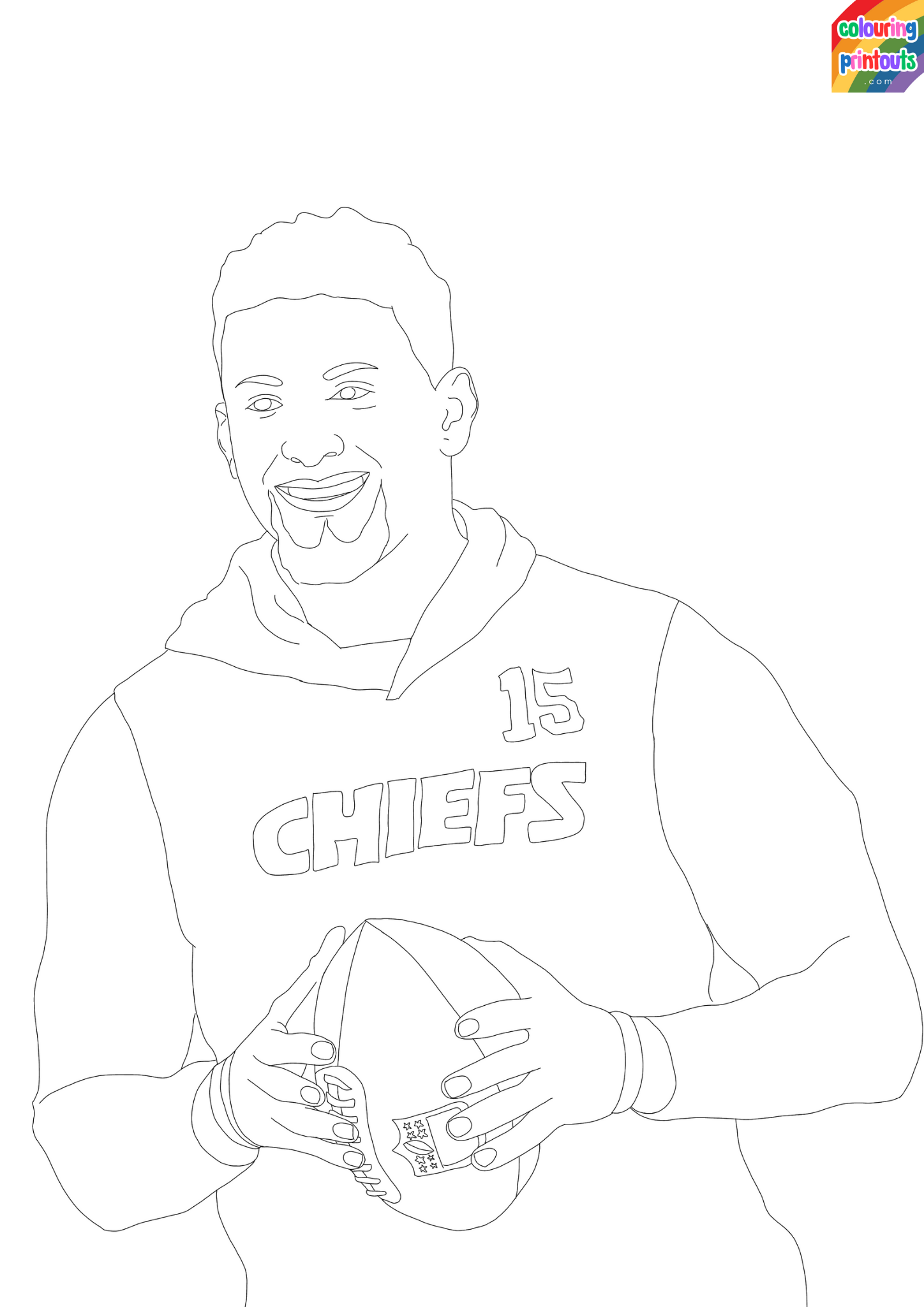 patrick mahomes coloring sheet
