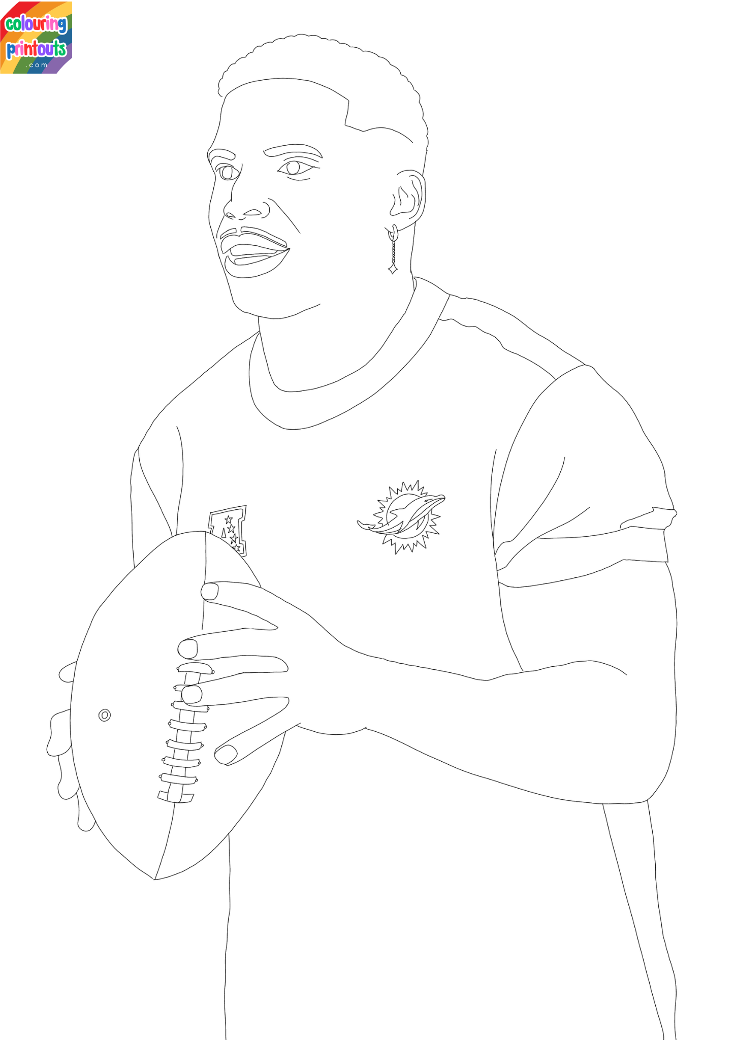 tyreek hill printable coloring pages