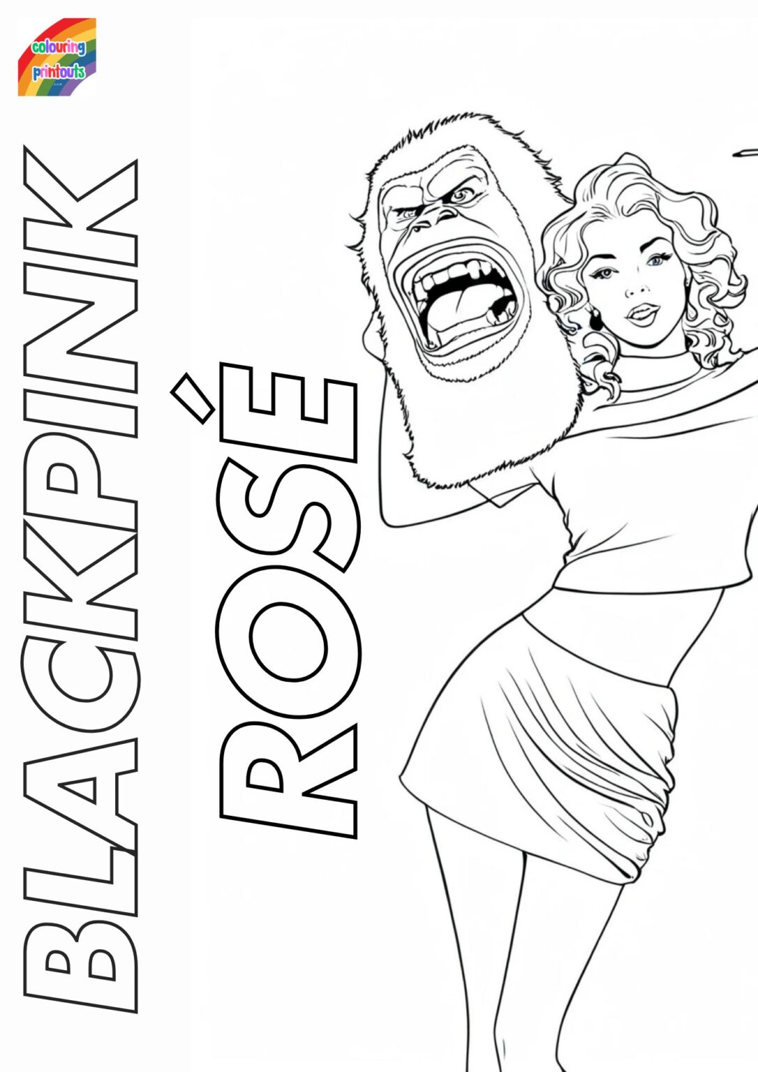 Blackpink Coloring Pages Rose Free - Rose APT Coloring Pages 4 1086x1536 