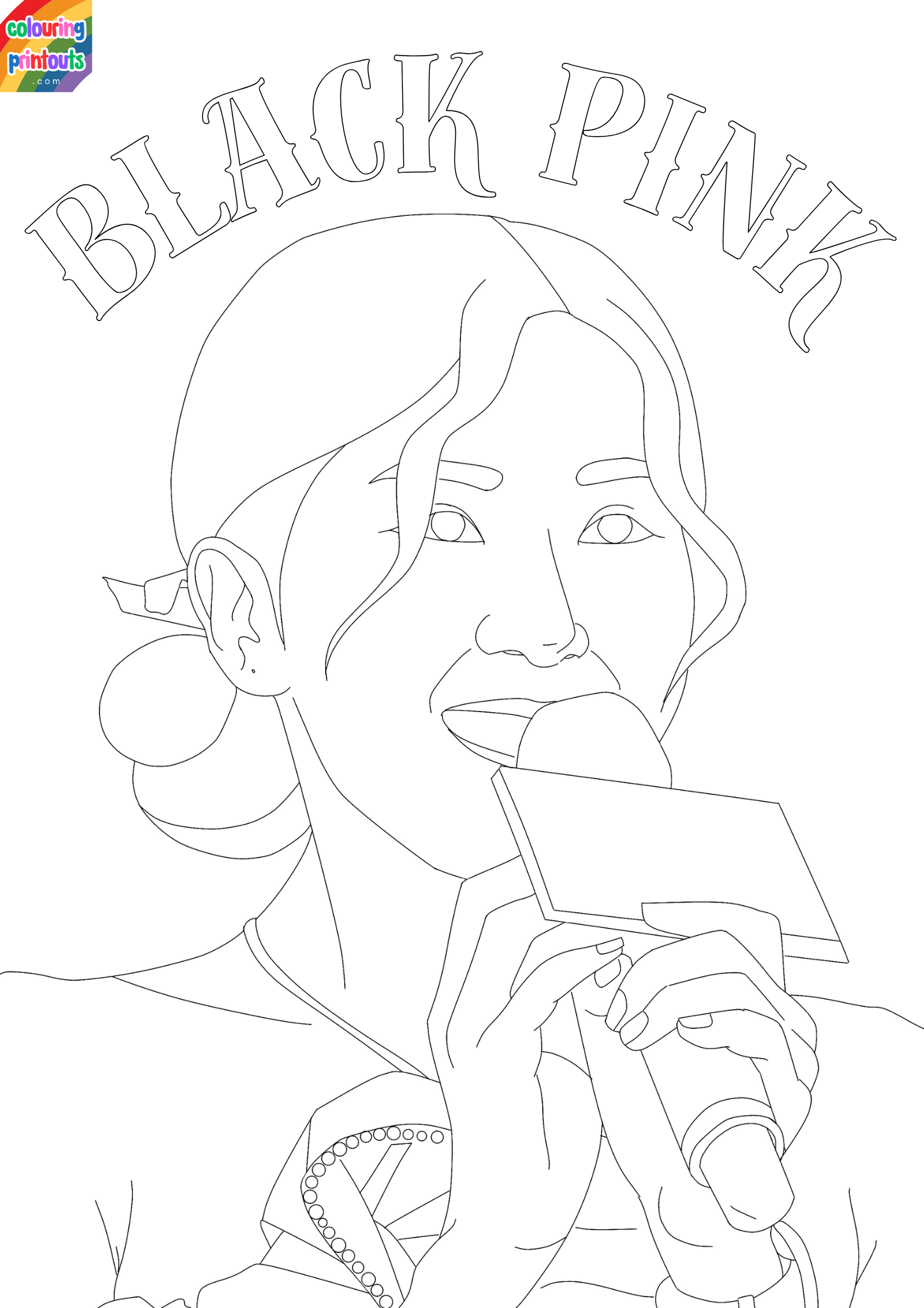 blackpink coloring pages rosé