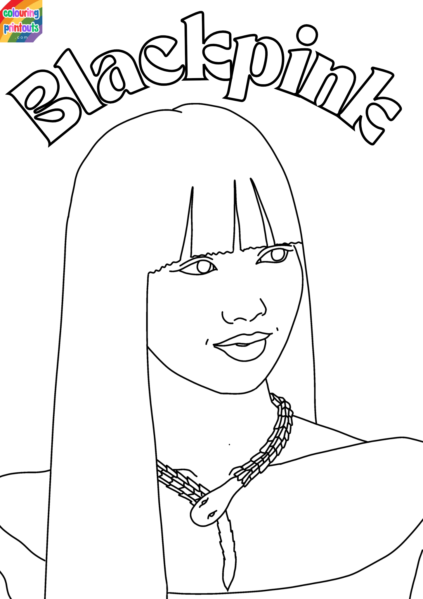 blackpink lisa coloring pages