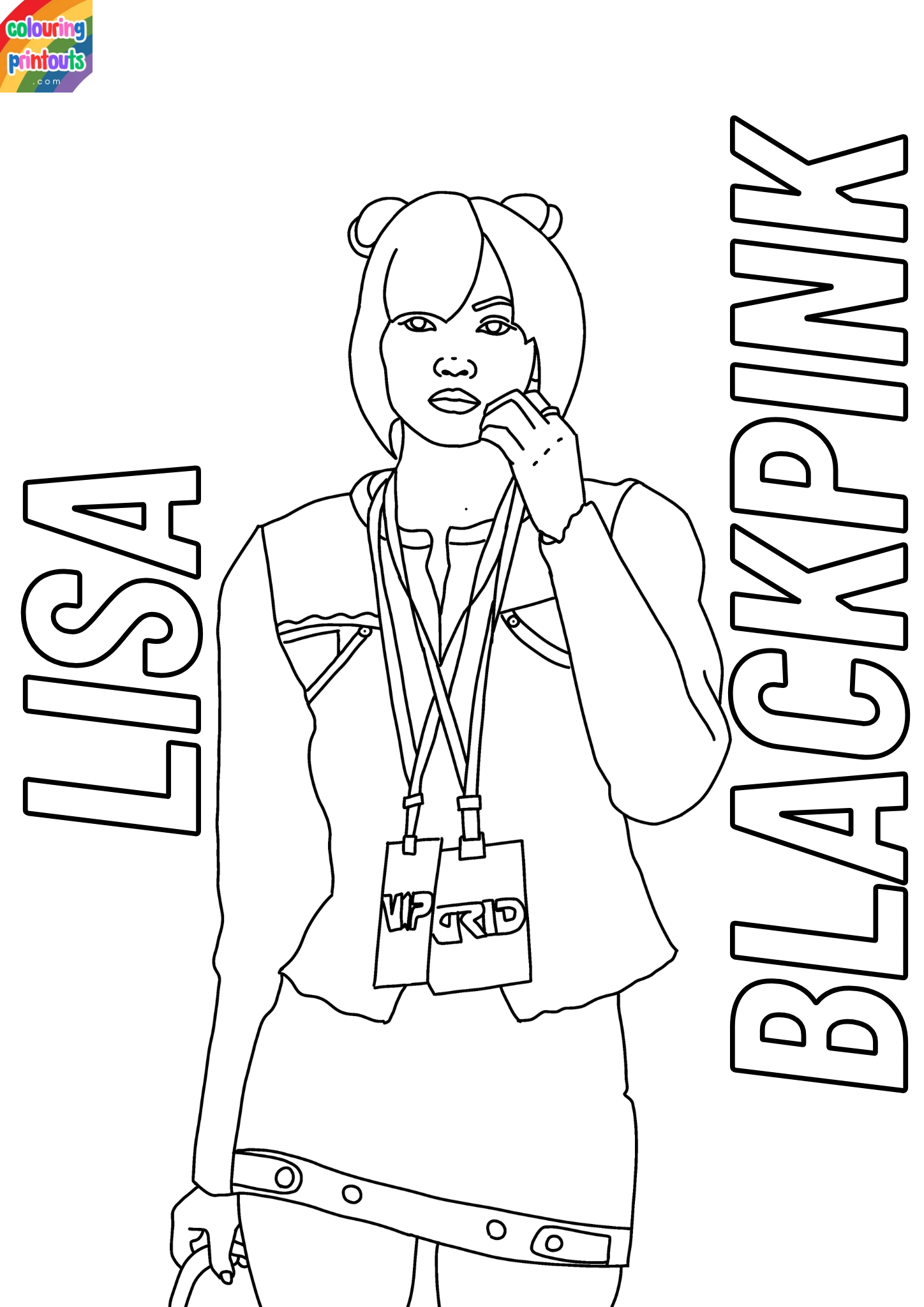 blackpink lisa coloring pages (4)