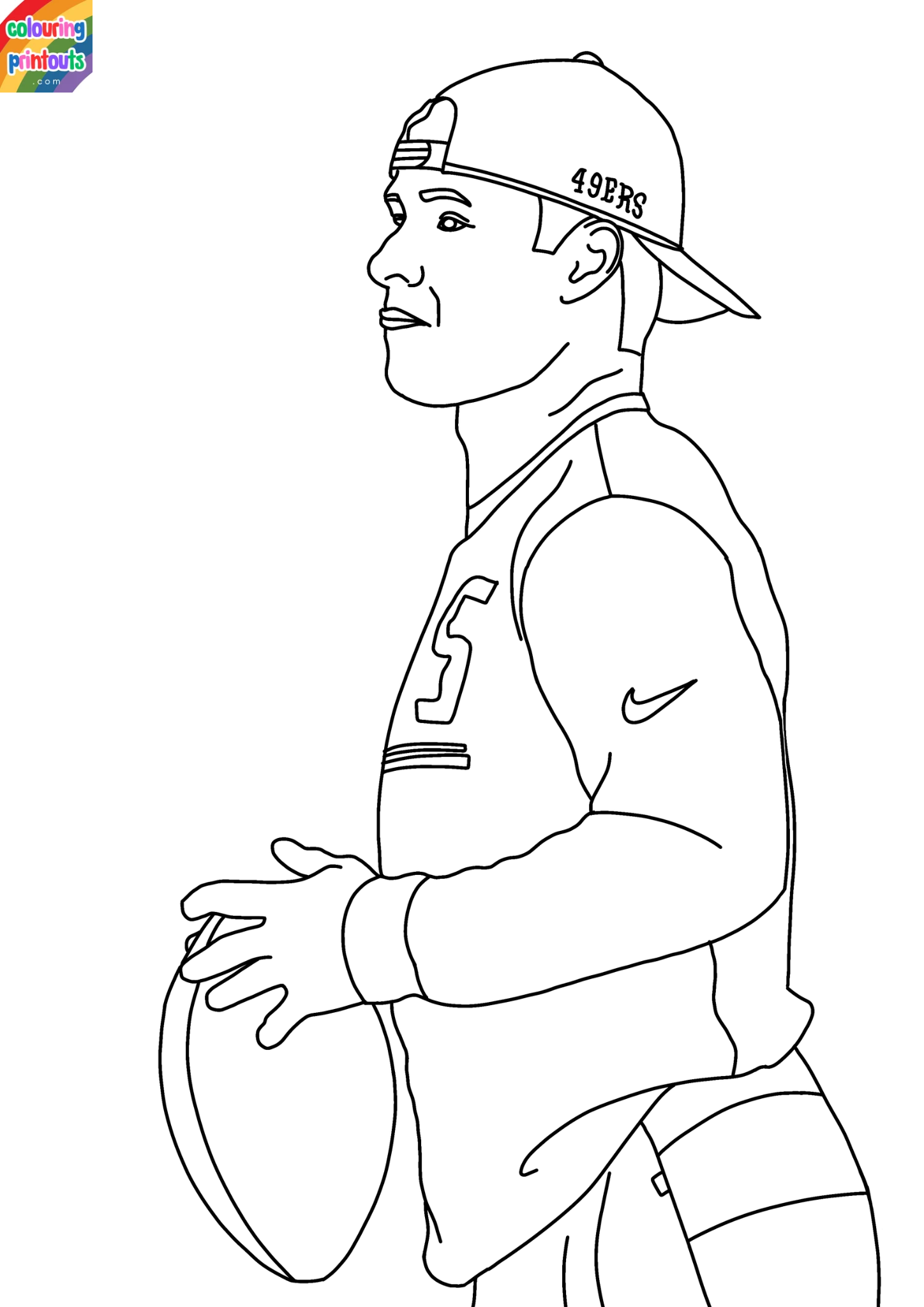 christian mccaffrey coloring page (2)