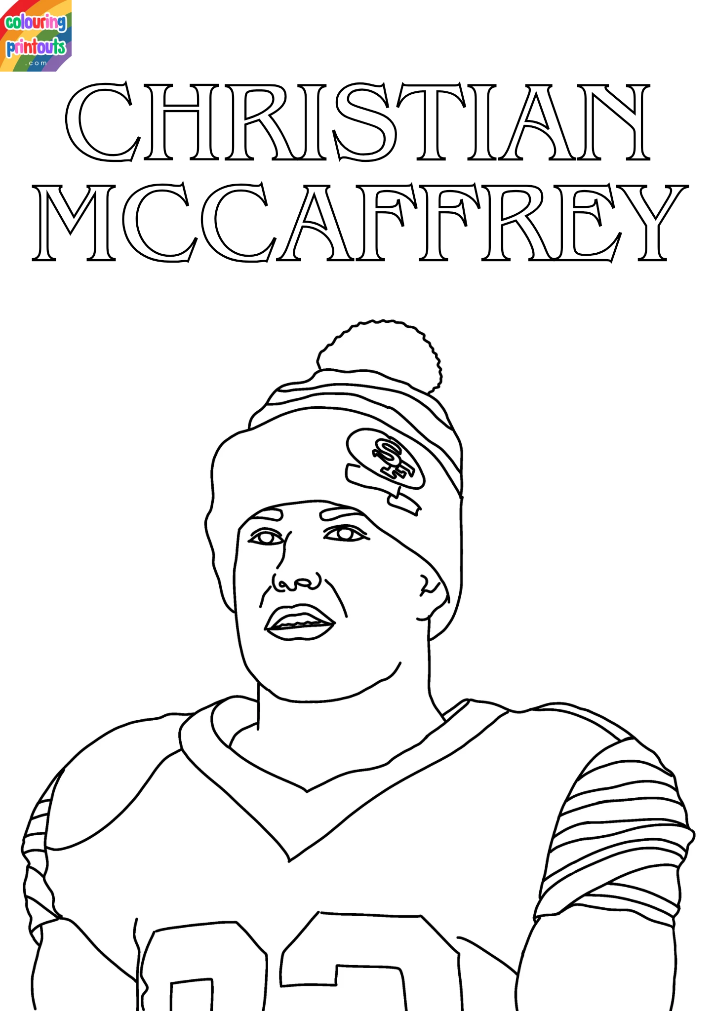 christian mccaffrey coloring page (3)