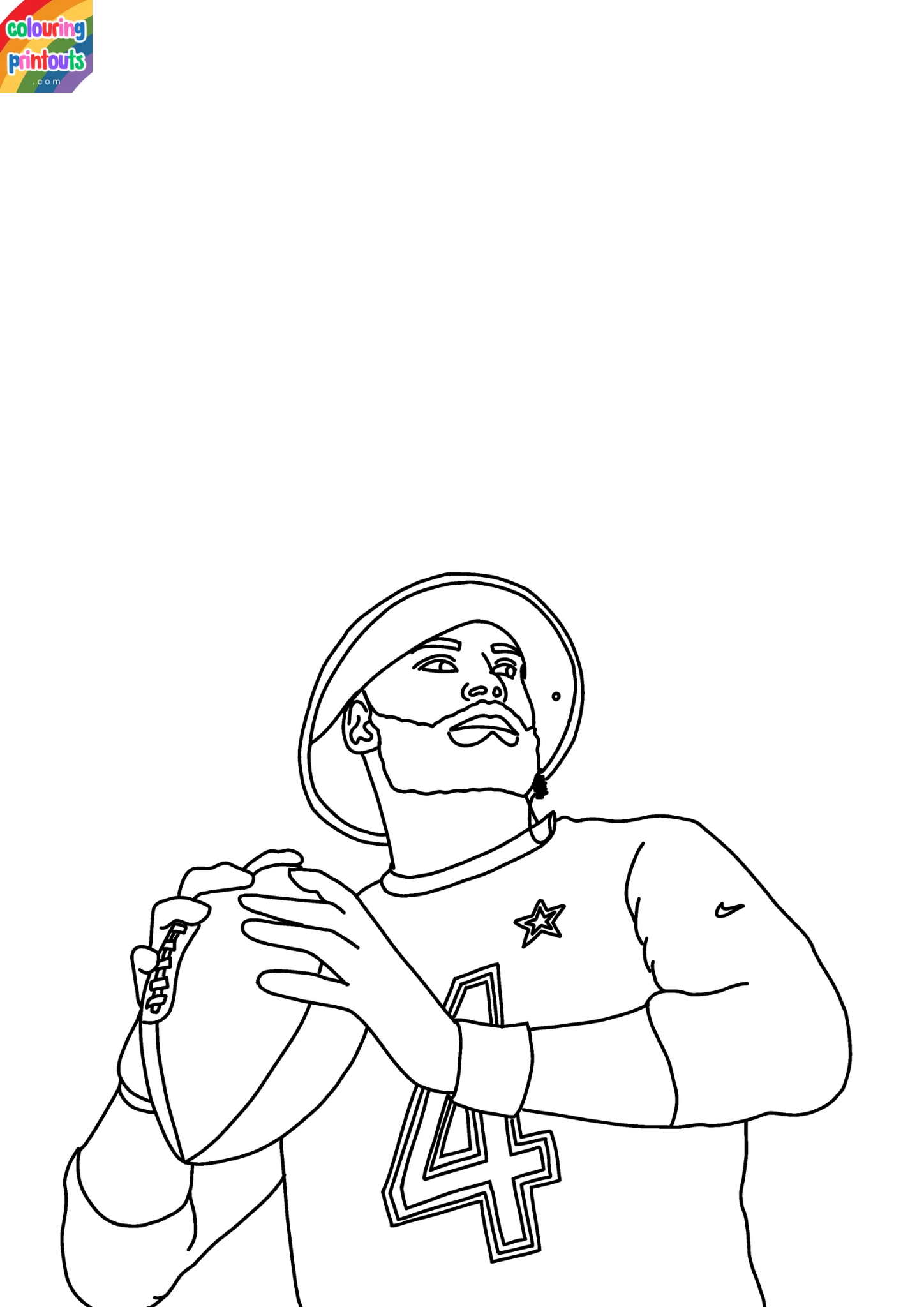 dak prescott coloring page (1)