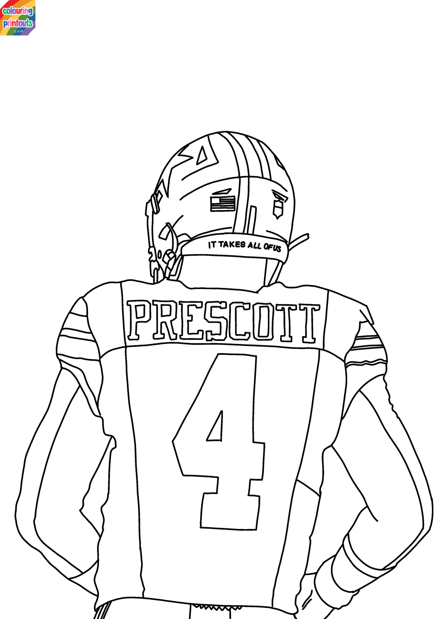 dak prescott coloring page (3)