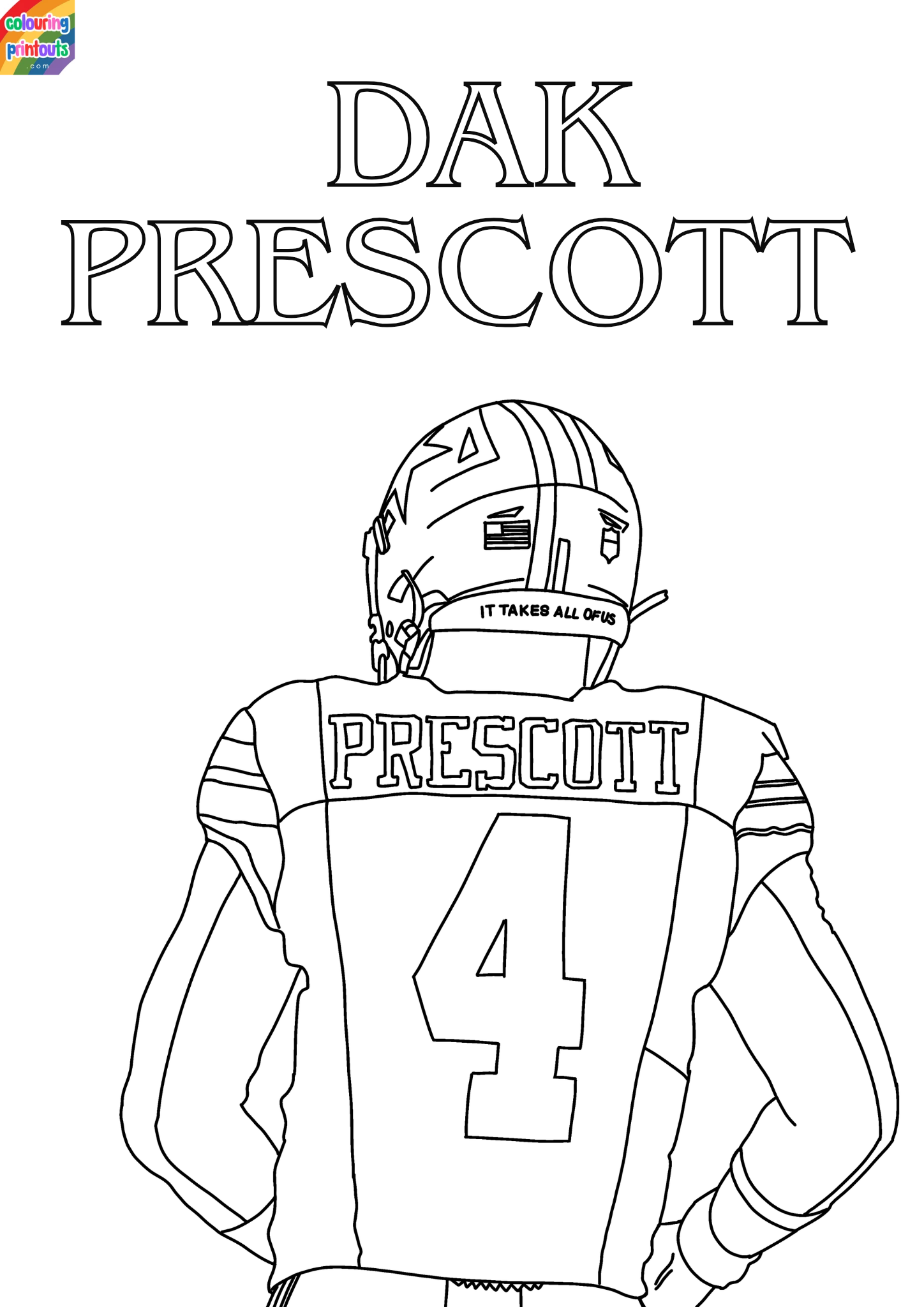 dak prescott coloring pages (1)