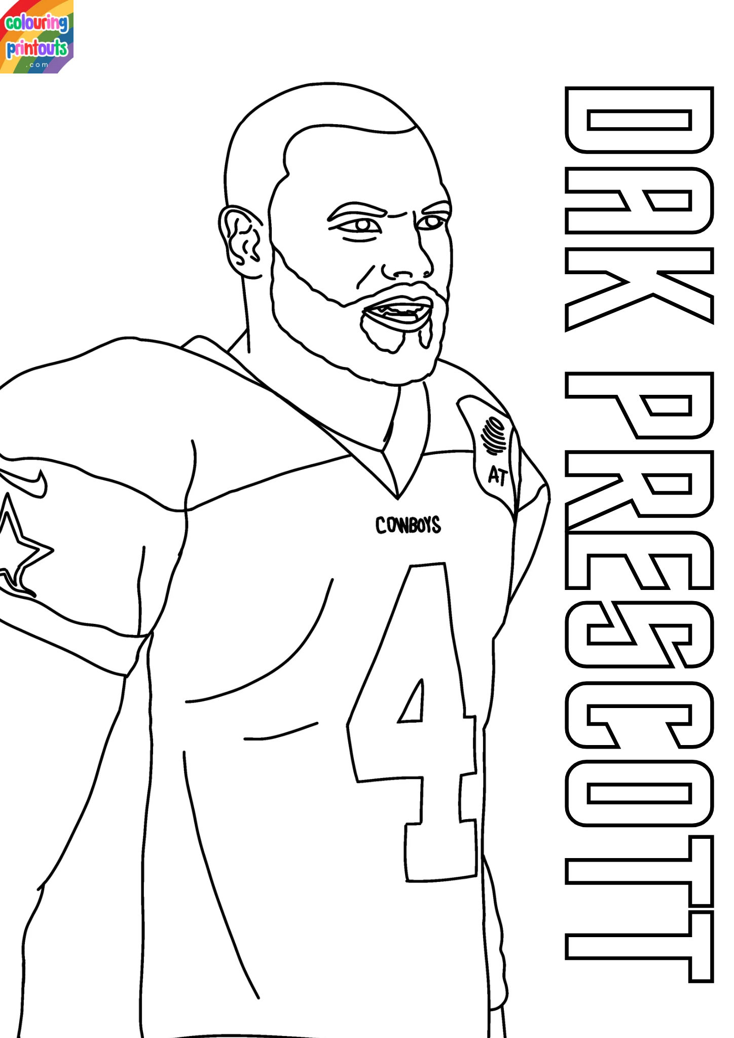 dak prescott coloring sheet (1)