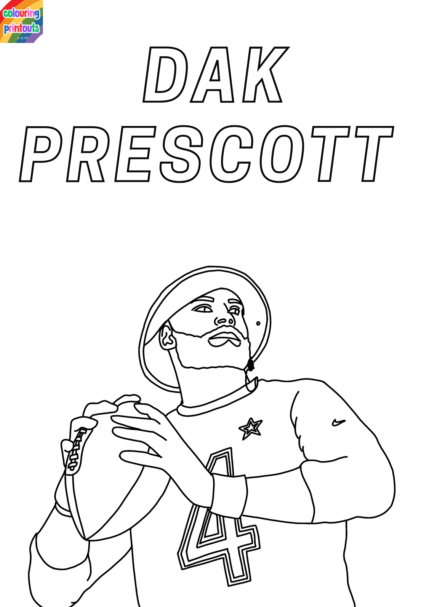 dak prescott coloring sheet (3)