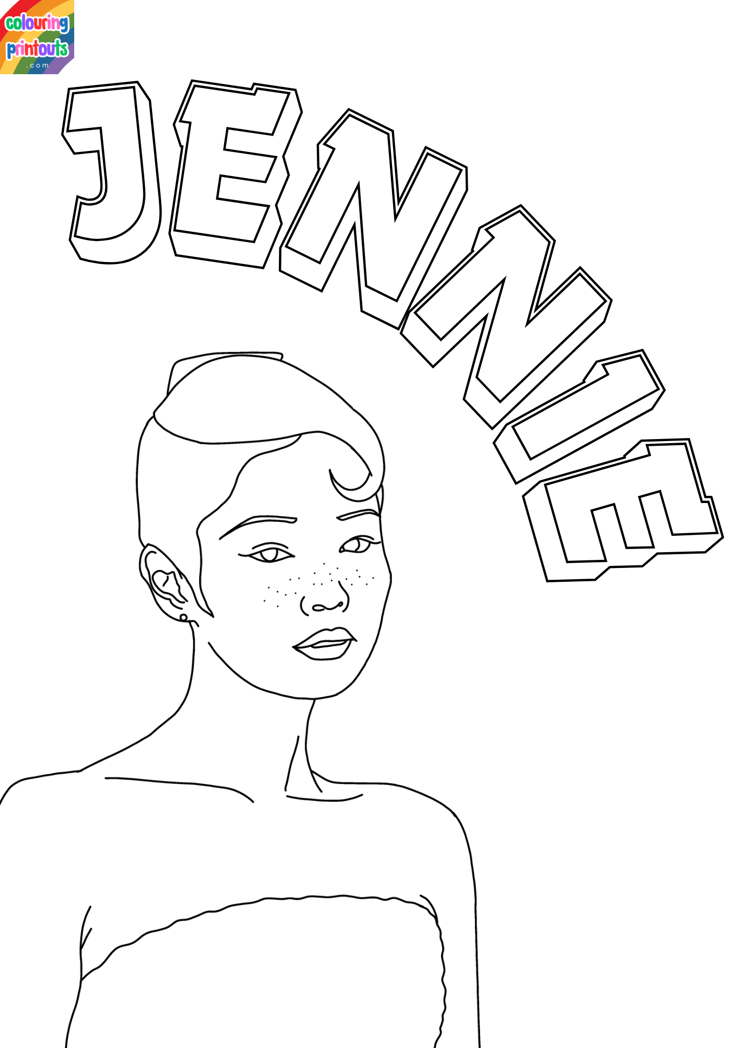 jennie blackpink coloring pages