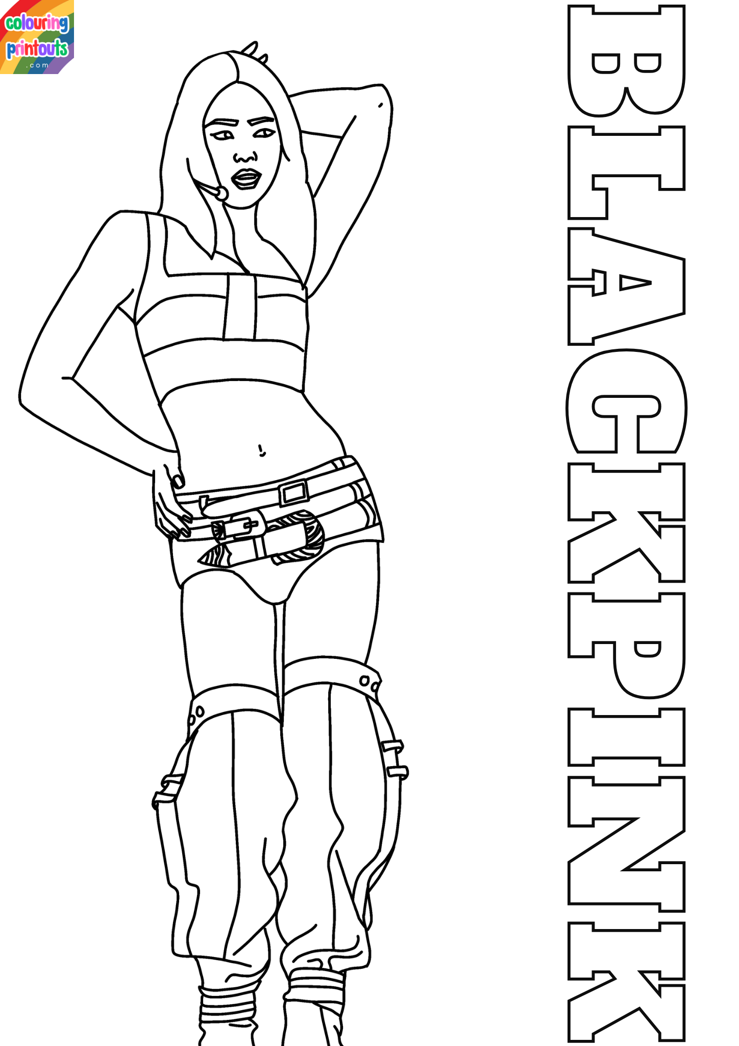 jennie blackpink coloring pages 