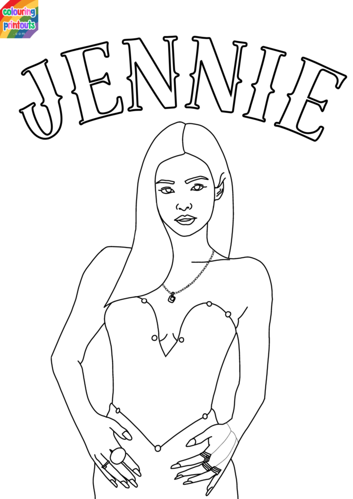 jennie blackpink coloring pages