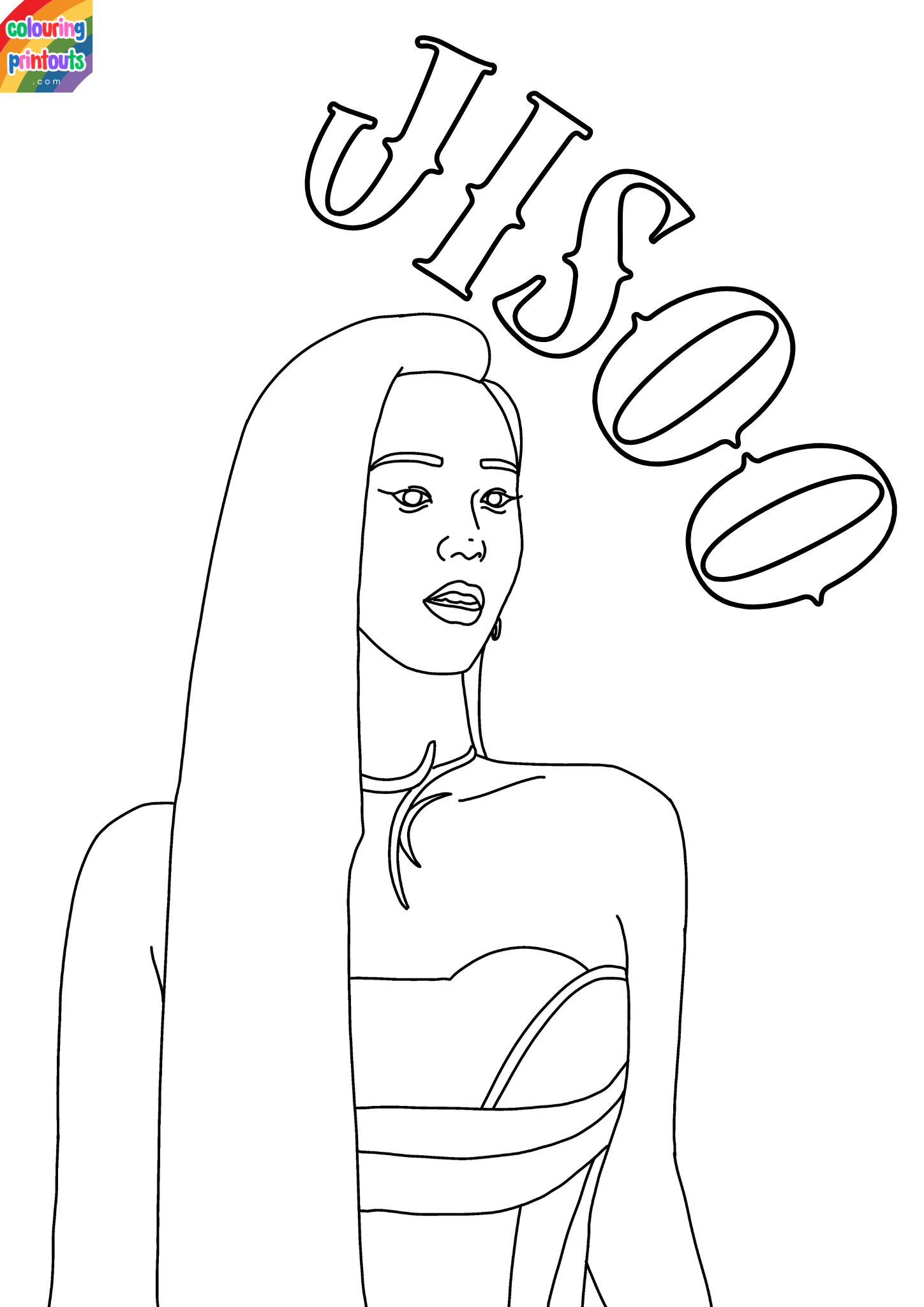 jisoo coloring pages