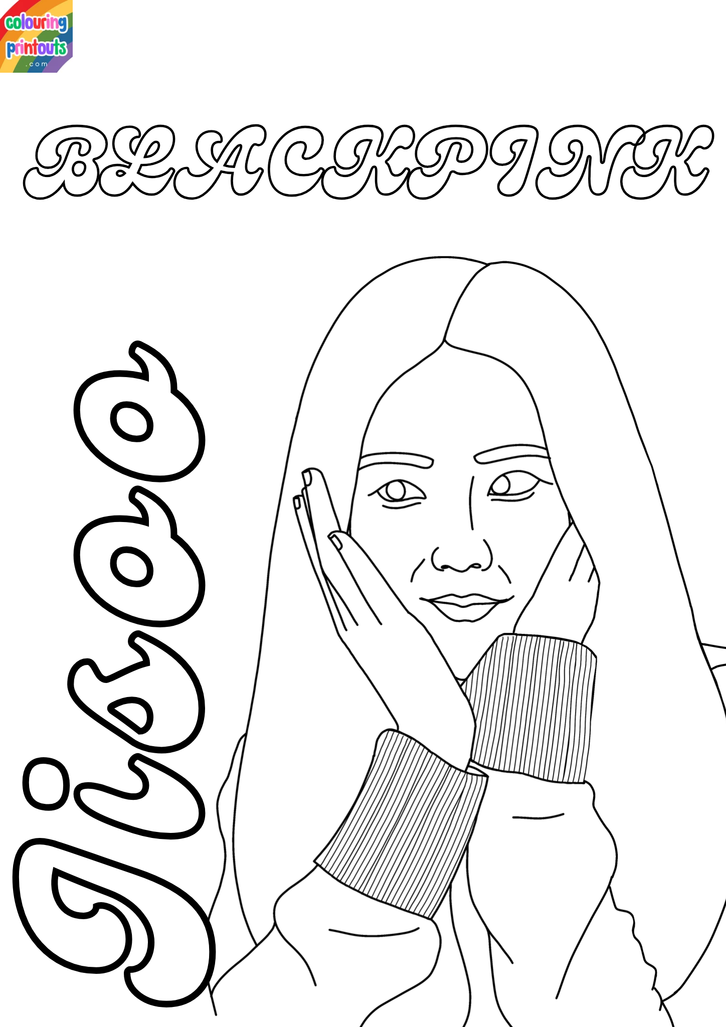 jisoo coloring pages