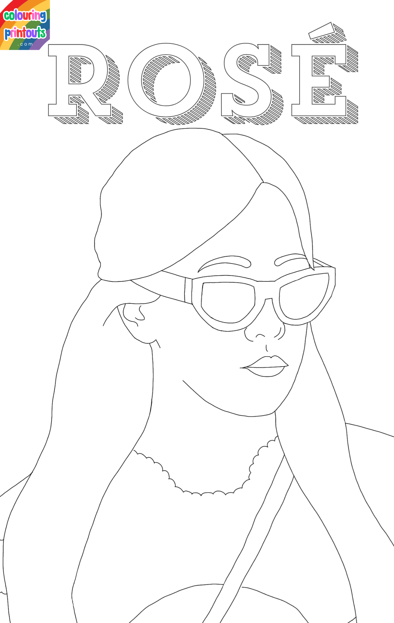 rose blackpink coloring pages