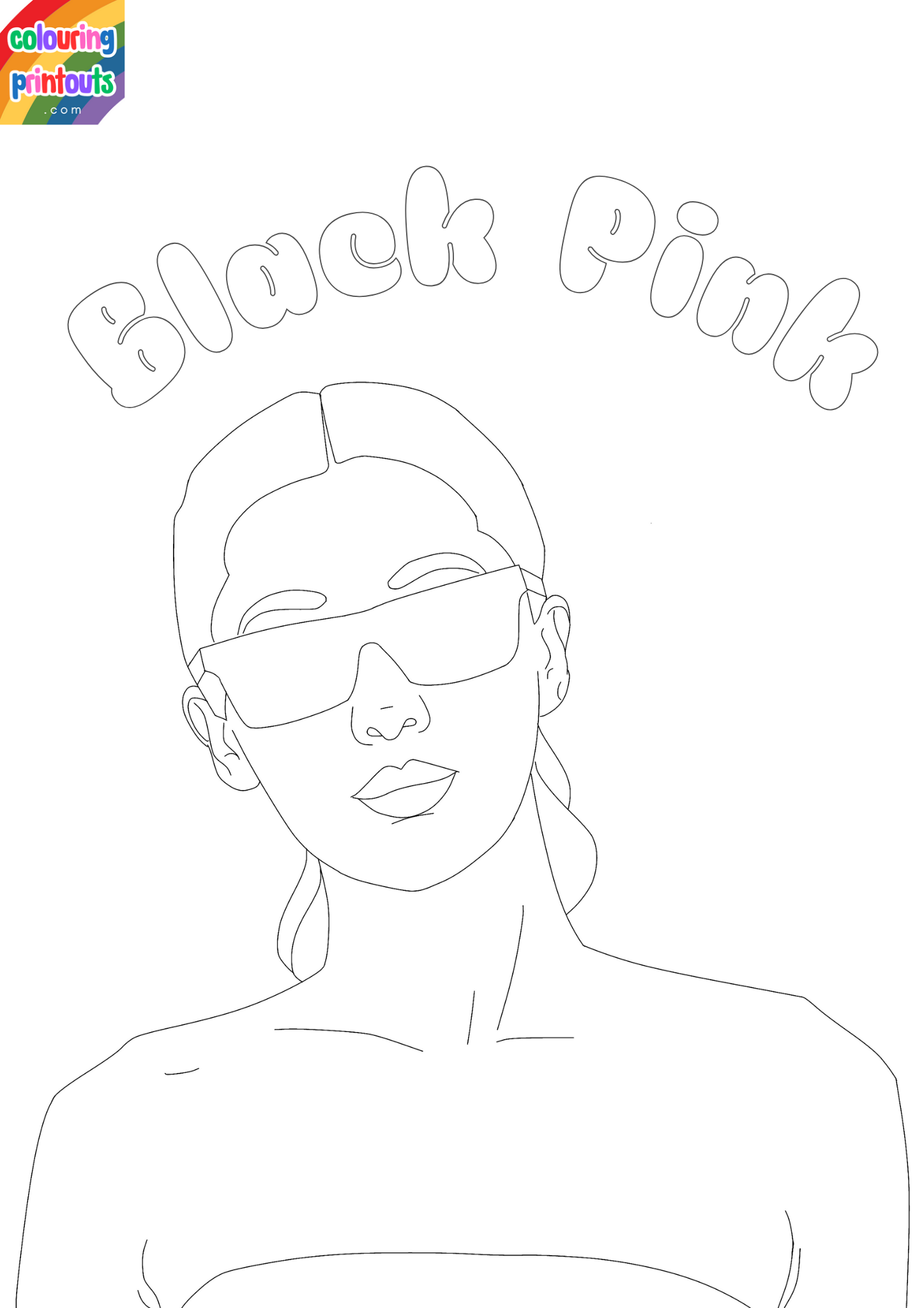 rose blackpink coloring pages