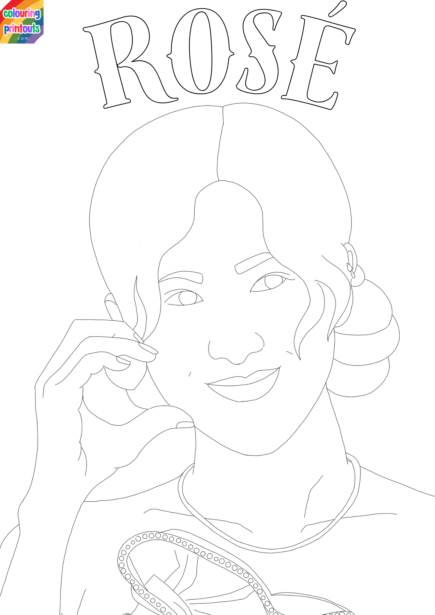 rose blackpink coloring pages