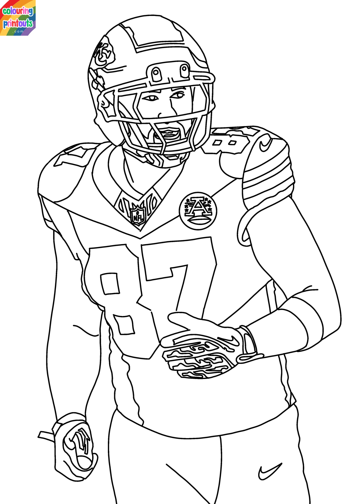travis kelce coloring page