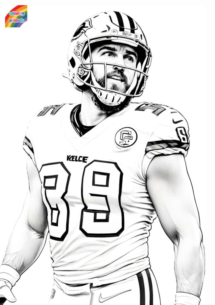 Travis Kelce Coloring Pages [Free PDF Printables]