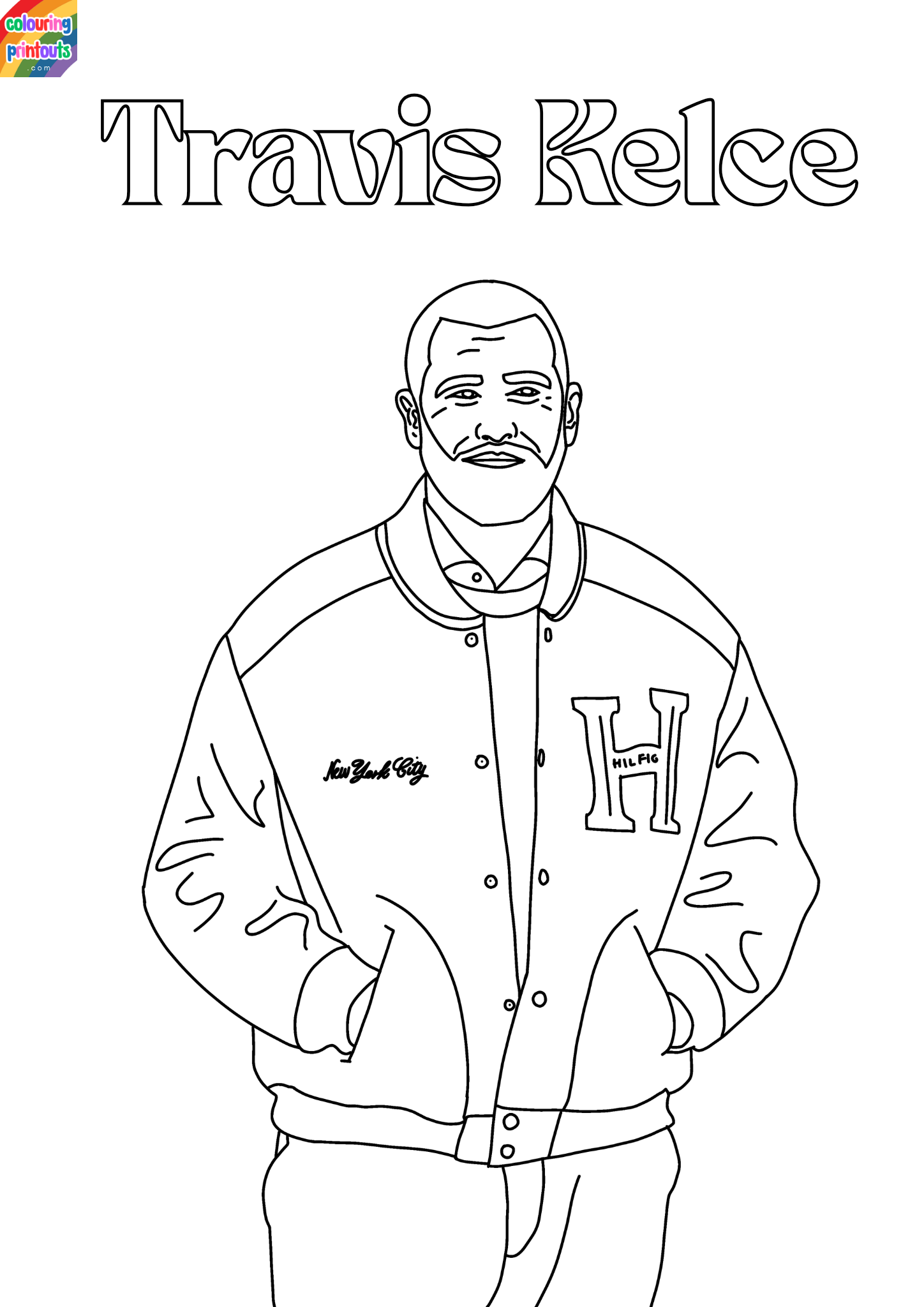travis kelce coloring sheet (1)