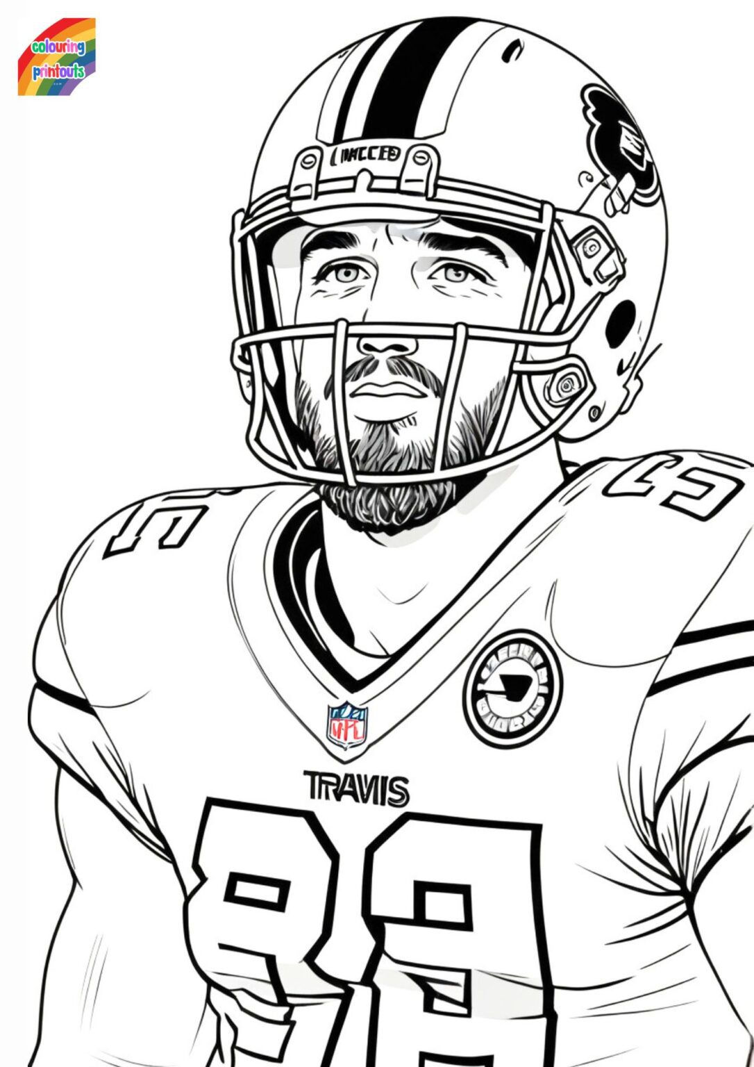 Travis Kelce Coloring Pages [Free PDF Printables]