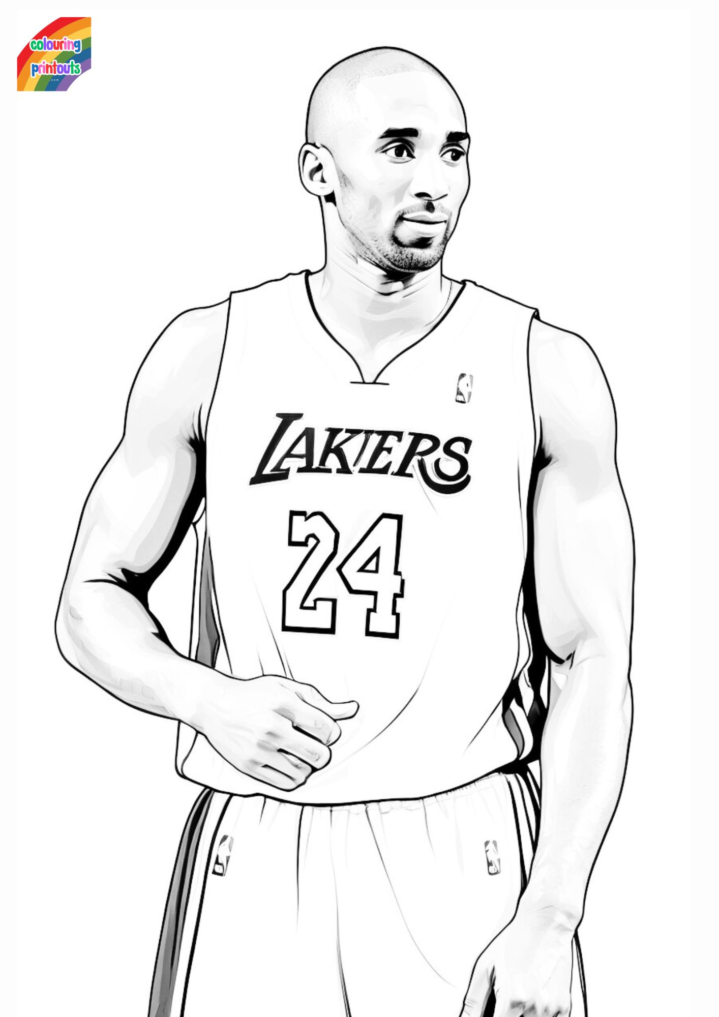 kobe bryant coloring pages