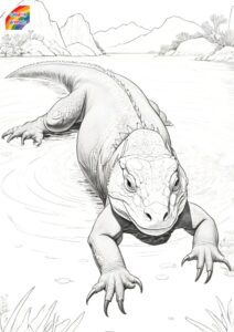 komodo dragon coloring (1)