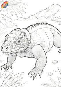 komodo dragon coloring sheets (4)